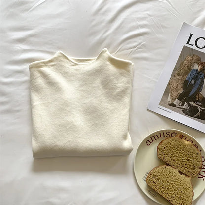 2025 Women Turtleneck Knitted Pullovers Solid Sweater Harajuku Korean Soft Warm Knitwear Autumn Winter Fashion Slim Jumpers Tops