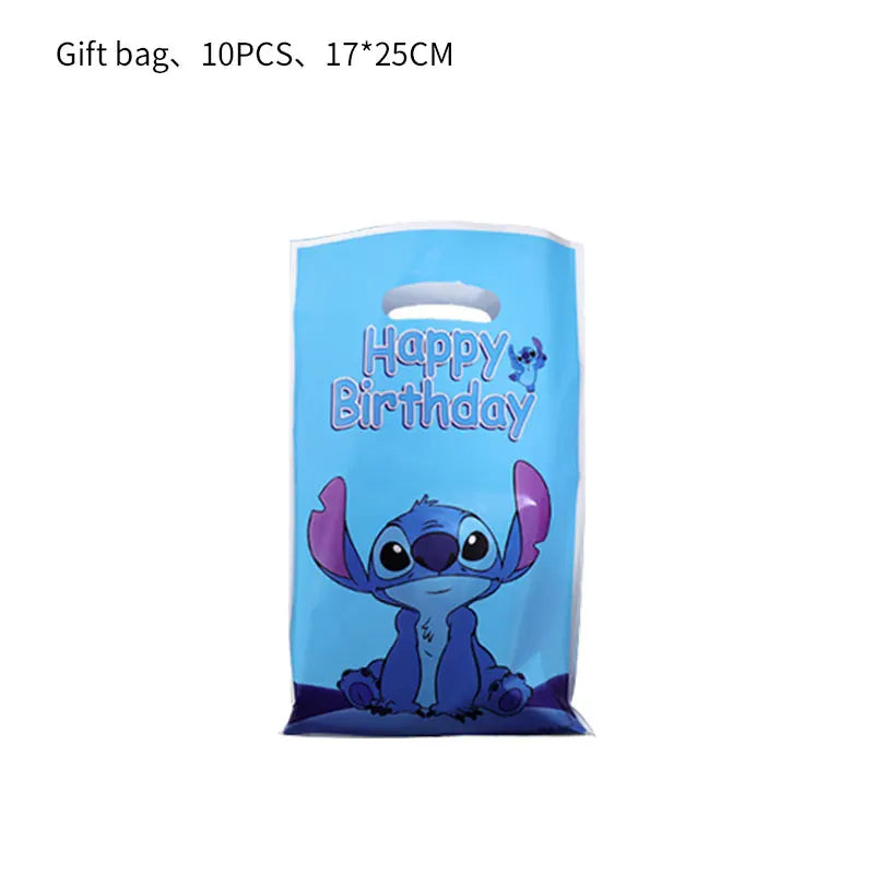 Disney Stich Geburtstag Dekorationen Einweg Geschirr Teller Serviette Stroh Tischdecke Folie Ballon Party Liefert Kinder Geschenke