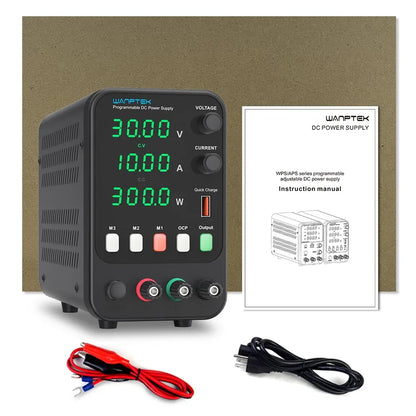 Wanptek Laboratory Power Supply 30V 5A / 30V 10A With OCP Short-Circuit Protection AC 220V/110V Auto Switching Preset Current.