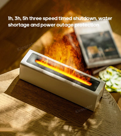 KINSCOTER Realistic Colorful Flame Aromatherapy Diffuser Aroma Essential Oil 150ml USB Air Humidifie Purifier Air Freshener.