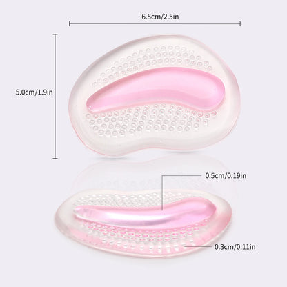 Silicone forefoot pad ladies sandal anti-skid pad anti-pain thickened half a yard pad high heels insole forefoot pad.