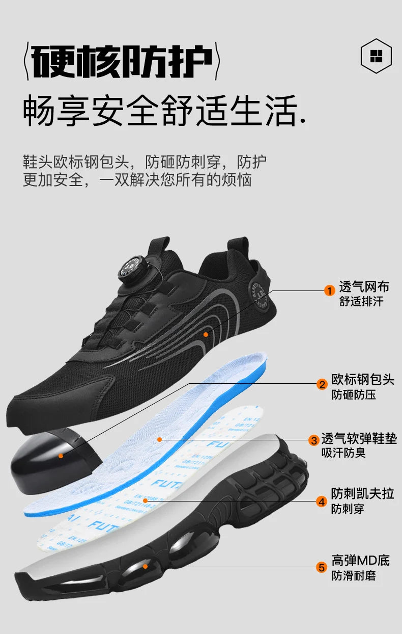 Men's Military Tactical Boots Army Boots Men Side Zipper Military Boots Men Anti-Slip Ankle Boots Work Safety Shoes Hiking Shoe.