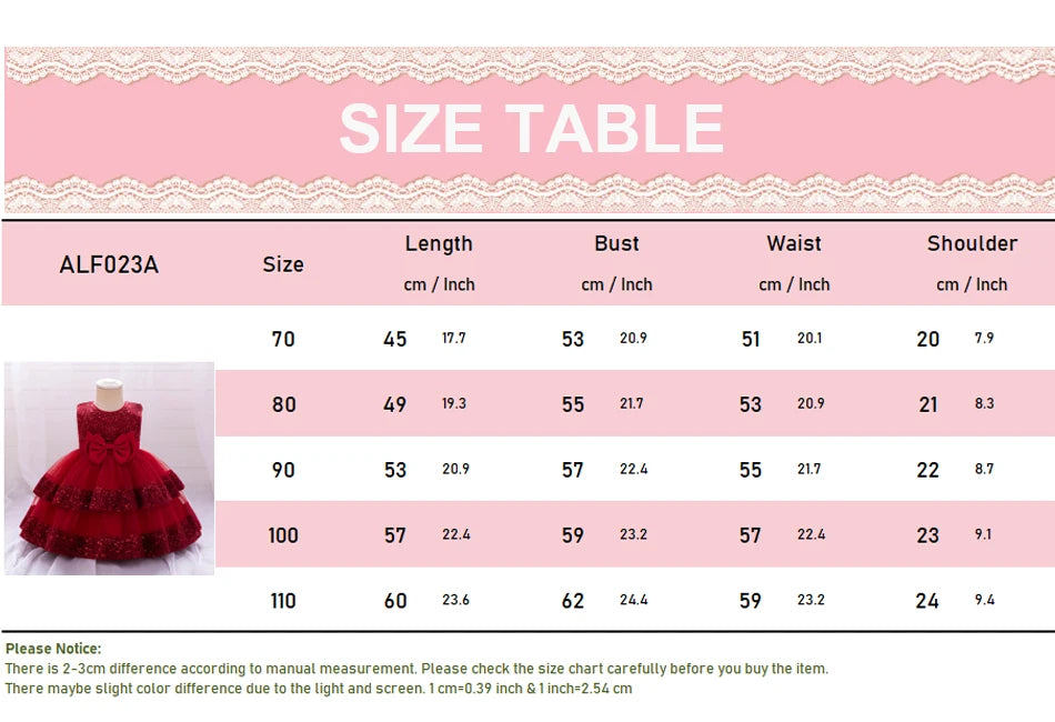 Kleinkind Rot Pailletten Mesh Kleid Mädchen Baby Einfarbig Neue Jahr Party Formale Kostüm Leistung Prinzessin Kleid Geburtstag Kleidung.