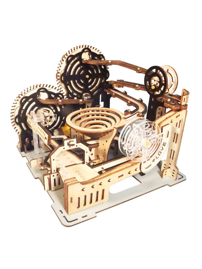 Electric 3D Wooden Puzzles Marble Run Model Kits  Brain Teaser Puzzle DIY handmade Christmas gift.
