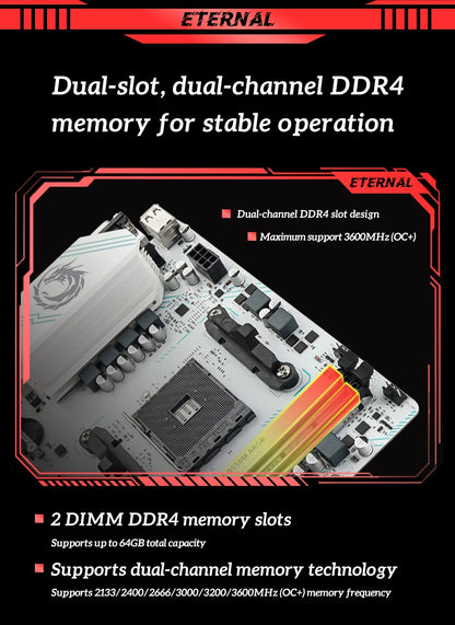 SOYO AMD B550M Gaming Motherboard USB3.1 M.2 Nvme Sata3 DDR4 Dual Channel Supports RYZEN R3 R5 R7 3000 4000 5000 CPU AM4 Socket.