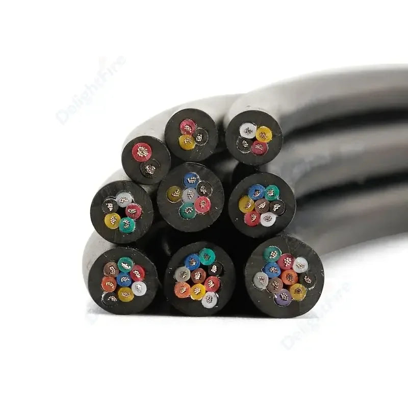 Sheathed Cable 2 3 4 5 6 7 8 Core Electrical Wire 28 26 24 22 20 18 AWG Electronic Audio Wires For Automotive Speakers LED Light.