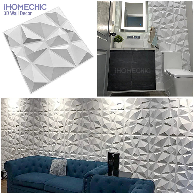 30x30cm Decorative 3D Wall Panel Diamond Stone Brick Living Room TV Background Decals Tile Mold 3D wall sticker bathroom kitchen
