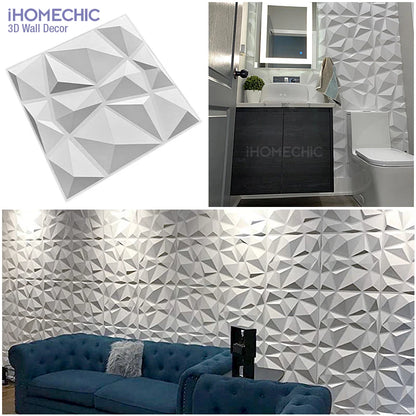 30x30cm Decorative 3D Wall Panel Diamond Stone Brick Living Room TV Background Decals Tile Mold 3D wall sticker bathroom kitchen