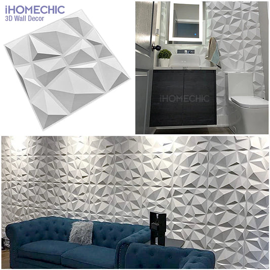 30x30cm Decorative 3D Wall Panel Diamond Stone Brick Living Room TV Background Decals Tile Mold 3D wall sticker bathroom kitchen