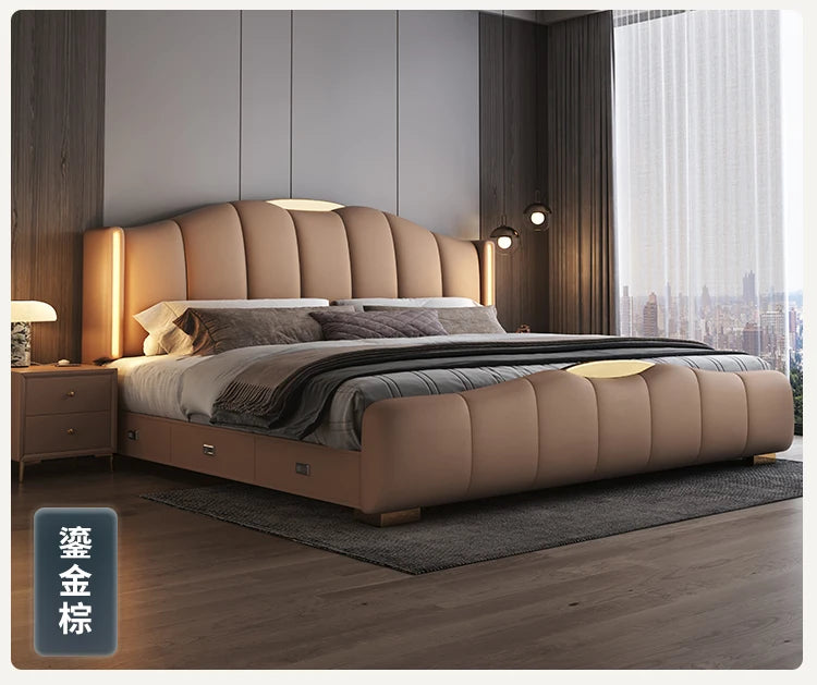 200 x 220 cm Rahmen-Kopfteil, Hochzeitsbett, Hauptschlafzimmer, Kingsize-Doppelbett, 3 Schubladen, Aufbewahrung, luxuriöse Schlafzimmermöbel in voller Größe