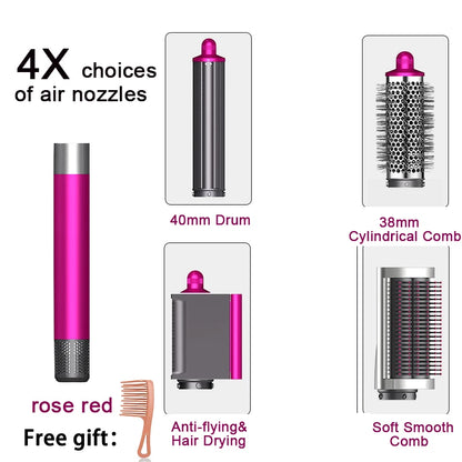 6IN1 Multi Hair Styler, 1300W High Power, Combines Drying, Straightening and Curling Functions, Suitable for Home and Salon Use