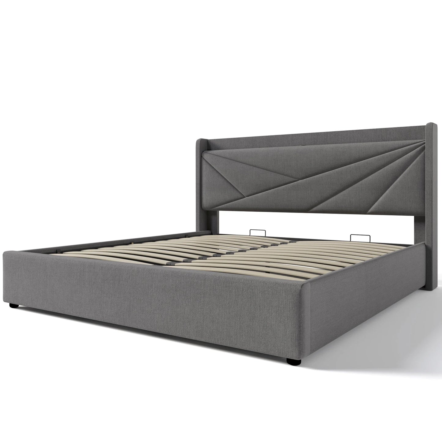 90/140/160/180 * cm Polster bett Doppel-Stauraum box mit USB-Typ-C-Lade kopfteil (Matratze nicht im Lieferumfang enthalten)