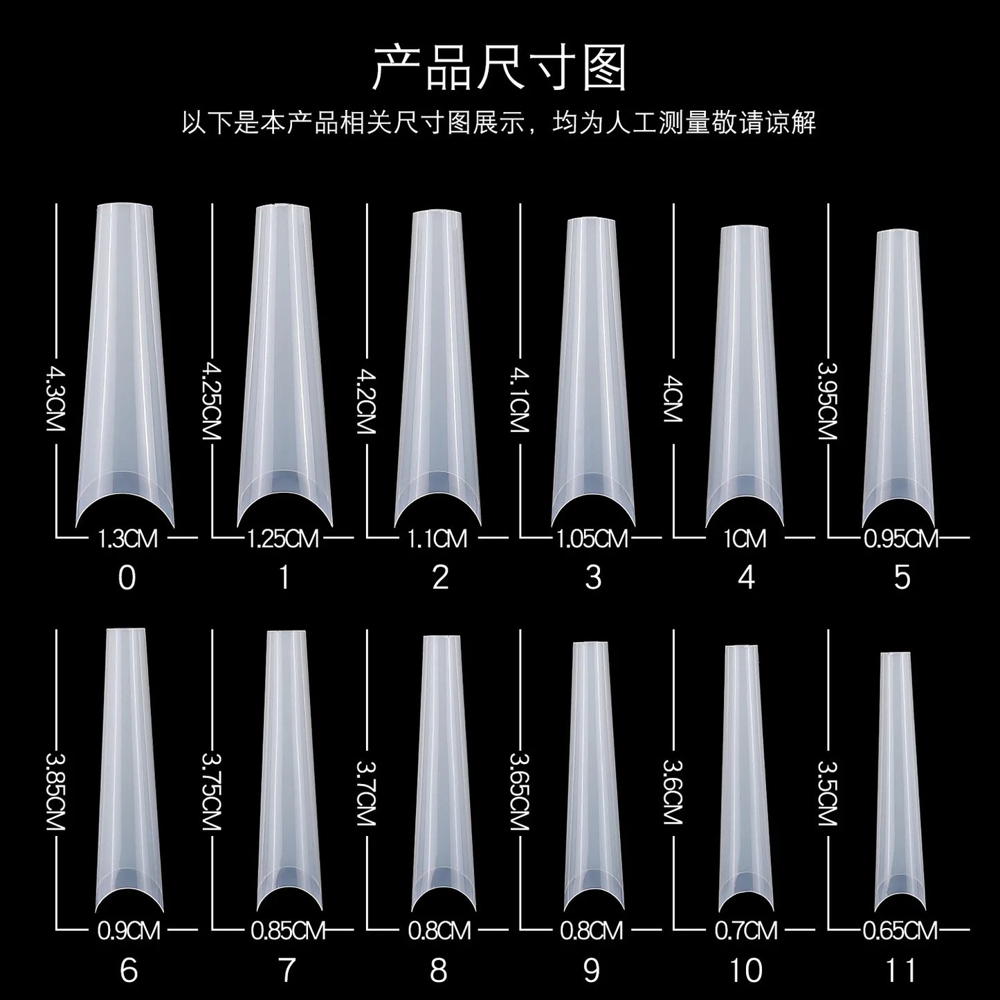 240PCS/Box False Nail Tips Square Straight Extra Long Half Cover Nails Artificial Acrylic False Nail Tips Press On Manicure Tool.