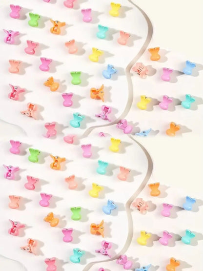 50Pcs Flower Hair Clips Multi color Mini Cute Hair Styling Accessories for Girls and Women Birthday Gifts,10 Colors at Least