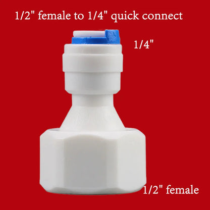 Water Purifier Accessories 1/4" 3/8" OD Hose To 1/4" 3/8" 1/2" Aquarium Quick Fitting RO Water Plastic Pipe Coupling Connector