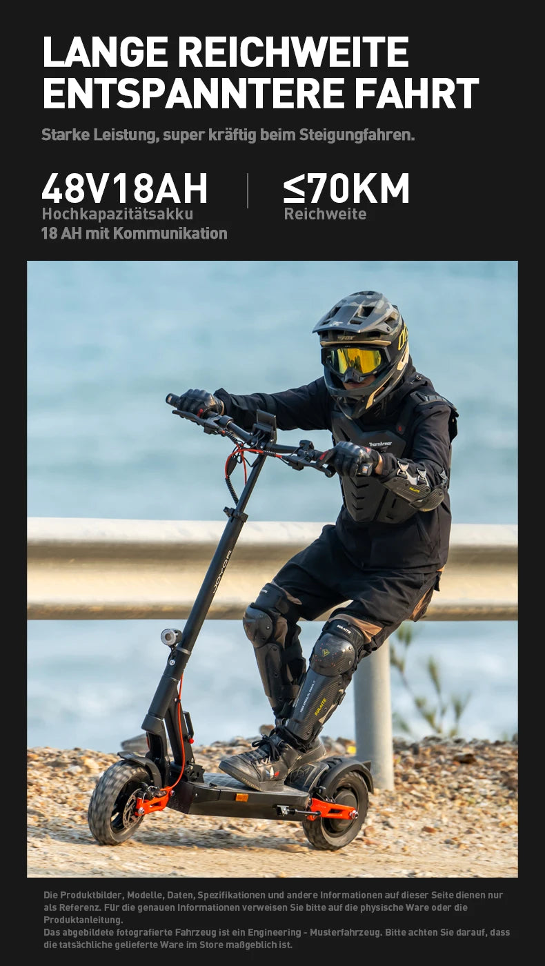 JOYOR T6E PRO (ABE) Adult Electric Scooter 500W Motor 48V26AH Battery E-Mountain Escooter 10" Off-Road Tire Foldable E-Scooter.