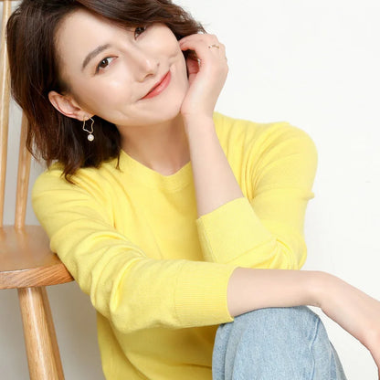 22 farben Herbst und Winter Kaschmir Pullover Frauen Pullover Oansatz Pull Femme Lange Hülse Frauen Casual Lose Pullover Pullover.