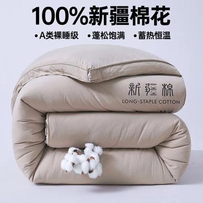 2025 new class A Xinjiang cotton thickened winter quilt spring and autumn quilt pure cotton quilt student dormitory warm