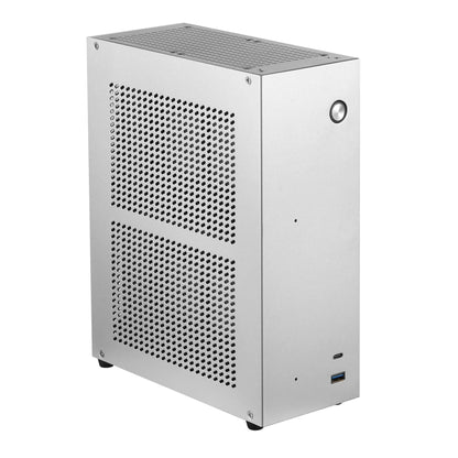 Desktop Chassis ITX Computer Case Mini NAS Computer Case Dual 3.5-Inch Hard Drive Front USB3.0 TYPEC Interface.