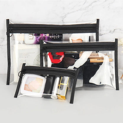 Wash Transparent Cosmetic Bag for Women Clear Zipper Makeup Bag Travel Female Makeup Brush Holder Organizer Toiletry Bag Clutch.