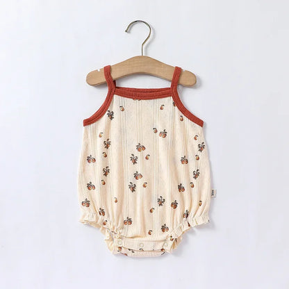 0-24m Neugeborenes Kind Baby Stram pler Mädchen Jungen Sommerkleid ung ärmel los schulter frei Overall niedlichen süßen Bodysuit Outfit.