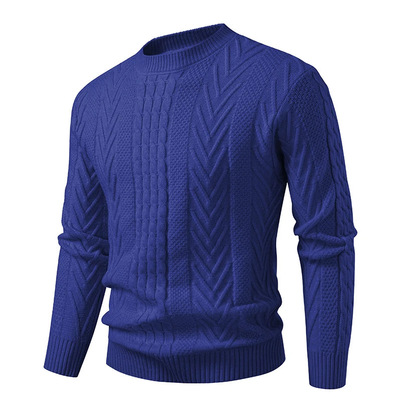 Autumn Winter Men's Fashion Knit Sweater Unisex O-Neck Knitted Pullovers Youthful Vitality Slim Fit Korean Style Casual Sweaters.