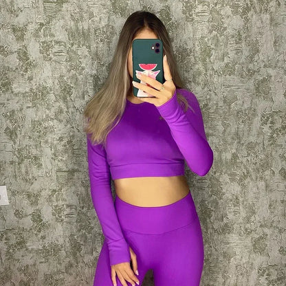 Seamless Women's T-shirt Sports Female Clothing Fitness Long Sleeve Tops with Thumb Hole Gym Running Shirts Workout Sportswear.