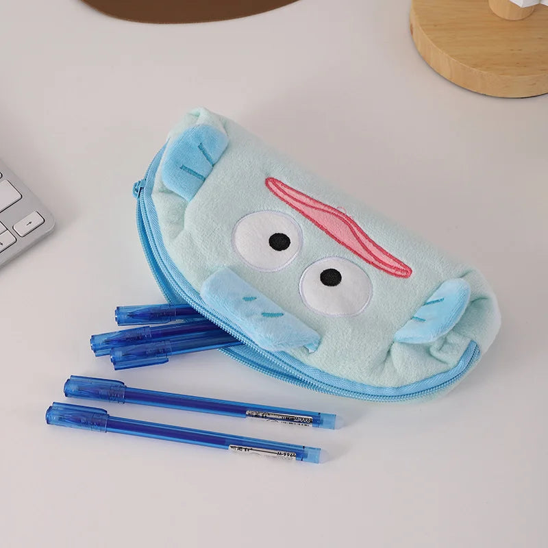 Niedliche Cartoon-Bleistifttasche aus Plüsch, große Kapazität, Bleistifttasche, Aufbewahrung, Kosmetiktasche, Stifthalter, Schreibwaren.