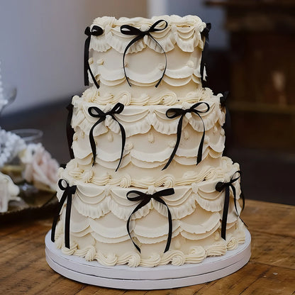 Tortenaufsatz mit Schleife und Schleife „Happy Birthday“-Schild, Kokette-Motto-Party, schwarzer Vintage-Kuchenaufsatz für Herzkuchen, Vintage-Kuchen.