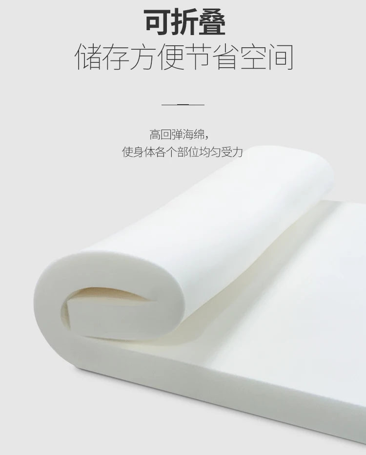 Schwammmatratze 1,5 1,8 m Studenten-Einzelbett Doppelbett-Schlafsaal 0,9 m gepolstertes, verdicktes Schwammkissen Faltbare Matratze