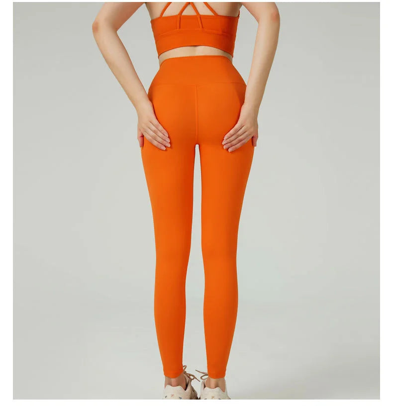 Women's High Waist Butt Lift Yoga Pants - No Camel Toe, Buttery Soft Naked Feeling, Peach Hip, Seamless Gym Running Leggings