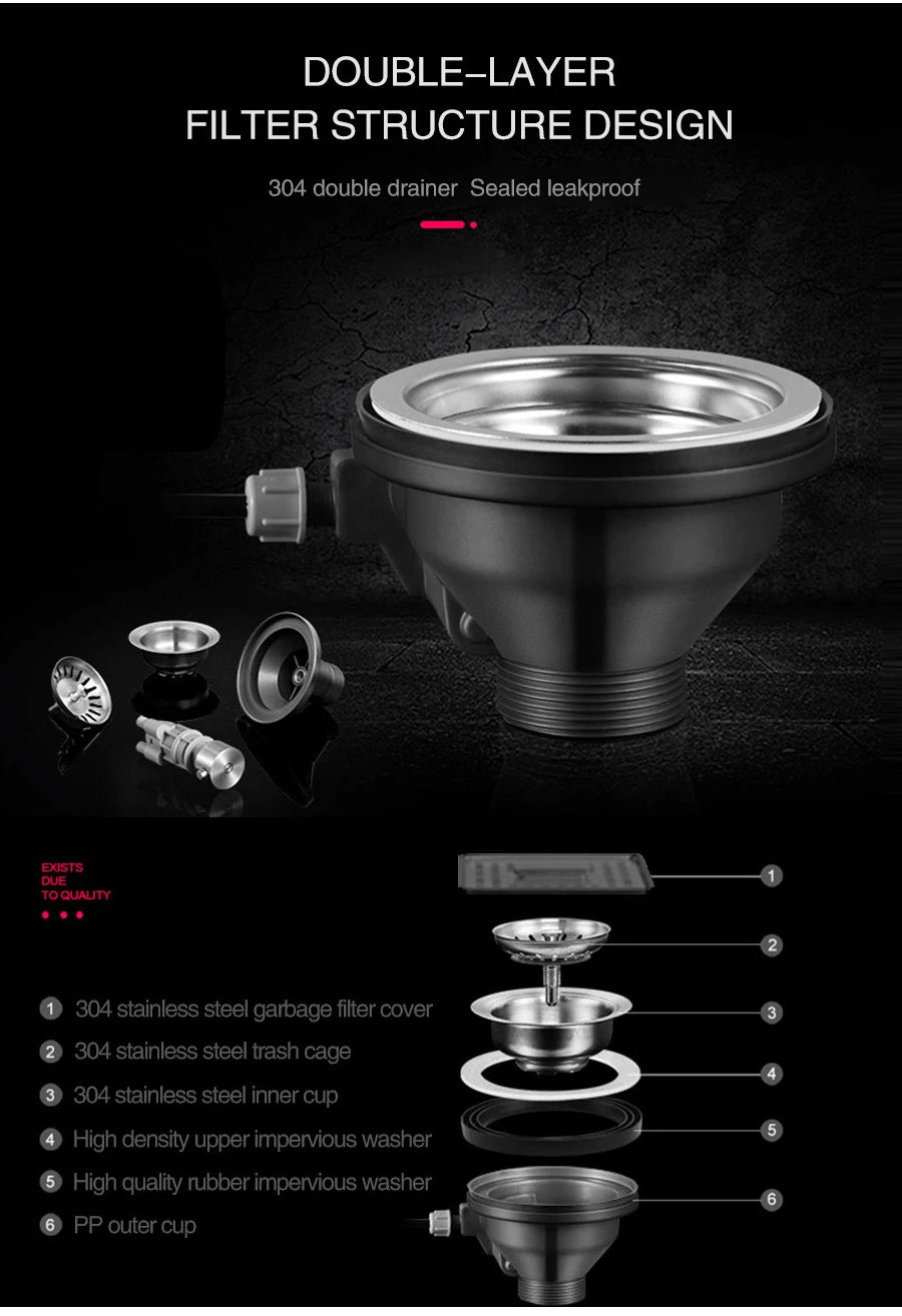 Nanometer Black Hidden kitchen Sink SUS 304 Stainless Steel 4mm Thickness Flip Cover Hidden Handmade kitchen Sinks