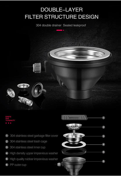 Nanometer Black Hidden kitchen Sink SUS 304 Stainless Steel 4mm Thickness Flip Cover Hidden Handmade kitchen Sinks