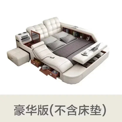 Master Under Storage Doppelbett Ästhetisches Master Nordic Multifunktionales Schlafzimmer Bettgestell Modernes Design Cama Casal Möbel