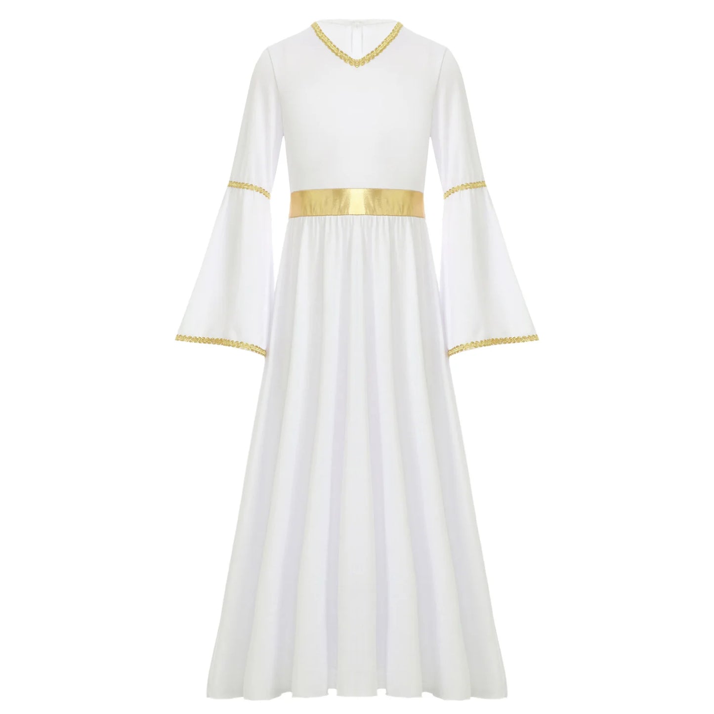 Kinder Mädchen Engel Kostüm Weiß Griechischer Gott Robe Halloween Cosplay Kleid Rollenspiel Karneval Performance Kleid mit Flügeln Dress Up