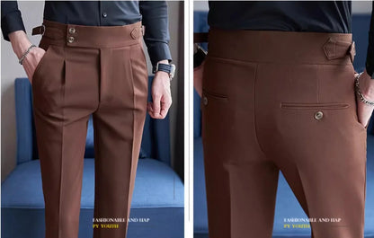 Navy Men's Suit Pants, White Black Trousers, Gray Khaki Pantalones Hombre Fashion Slim Male Pant, 28 29 30 31 32 33 34 36.