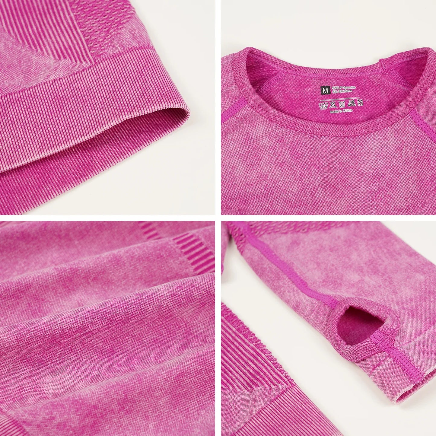 Mileegirl 2pcs Gym Sets Women Seamless Sports Pants Hollow Out Long sleeves Top Fitness Winter Fall Workout Legging Warm Outifts.