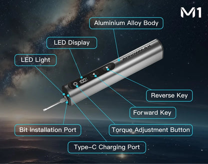 Arrow max m1 elektrische schrauben dreher set präzise magnetische bits 5-gang einstellbares drehmoment wiederauf ladbarer schnur loser schrauben dreher neu