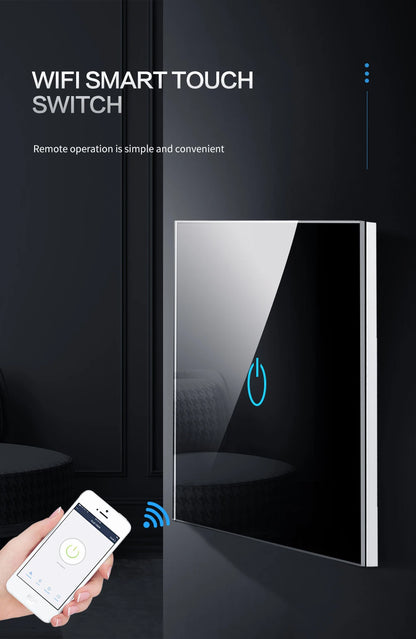 BONDA Smart Switch Alexa RF433 Keine neutrale Tuya-Steuerung funktioniert mit Google 1/2/3 Gang Smart Life Home Light WiFi Touch Switches 86.