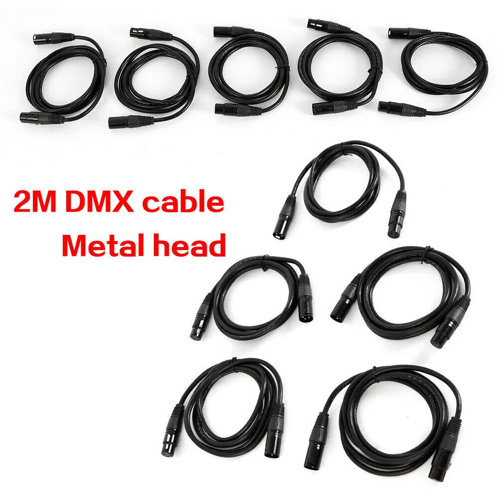 10 x Dmx Cable 2.0 m Xlr 3-Pole Male-Female For 110 Ohm Application.