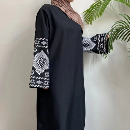 Eid Muslim Abaya for Women Party Embroidery Dresses Kaftan Arab Long Robe Islam Ramadan Dubai Abayas Vestidos Morocco Jalabiya.
