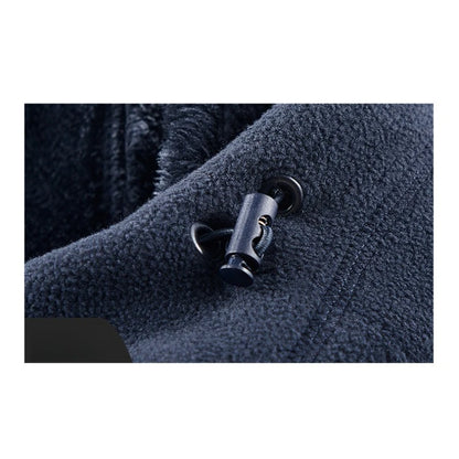 CHUJIE Men's autumn and winter fleece fashion graphenewarm hooded jacket outdoor hiking sports with thick fleece cardigan jacket