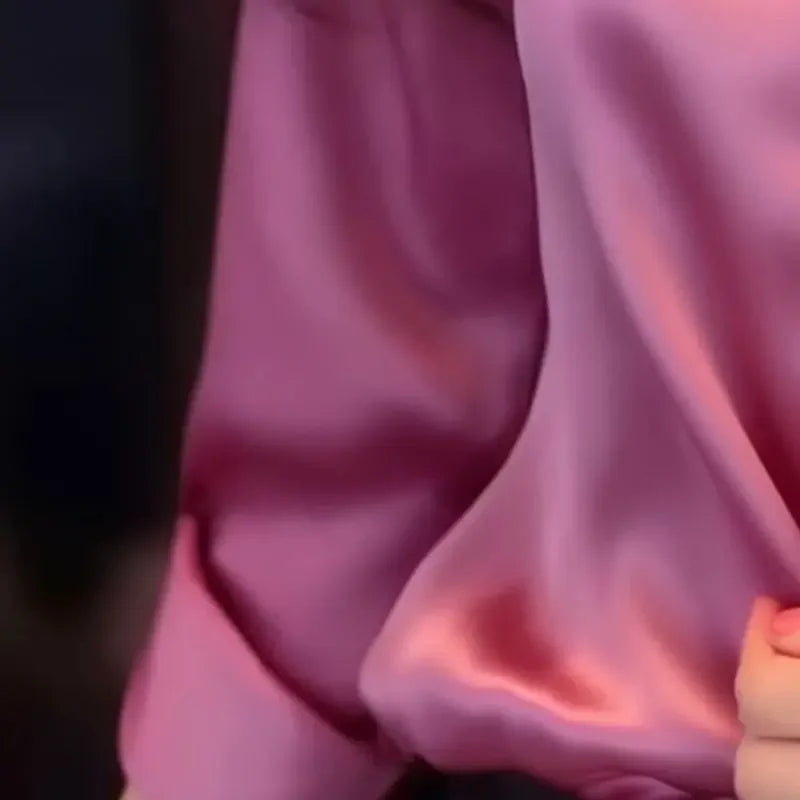 Spring Autumn New Women's Solid Color Polo-Neck Button Elegant Loose Long Sleeve Versatile Commuter French Unique Shirt Tops.