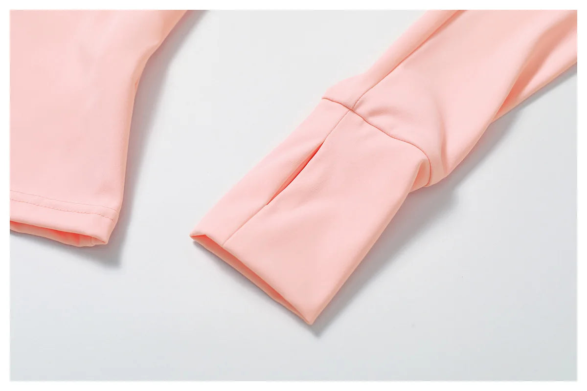 Hearuisavy 2Pcs Long-Sleeved Set Women Casual Outdoor Running Jackest Suit Yoga Clothing Quick Drying Push Up Fitness Sportswear