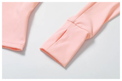 Hearuisavy 2Pcs Long-Sleeved Set Women Casual Outdoor Running Jackest Suit Yoga Clothing Quick Drying Push Up Fitness Sportswear