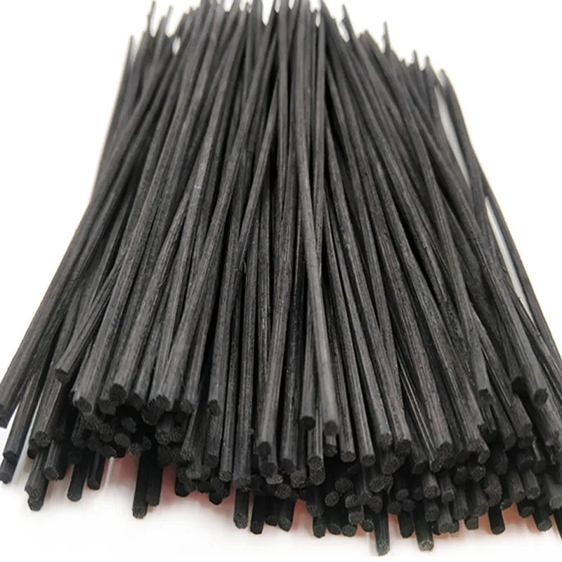 100pcs/Set 3.0x230mm Reed Stick Black Rattan Home Fragrance Diffuser Aroma Scent Oils And Accessories Room Freshener.