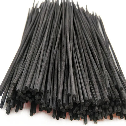 100pcs/Set 3.0x230mm Reed Stick Black Rattan Home Fragrance Diffuser Aroma Scent Oils And Accessories Room Freshener.