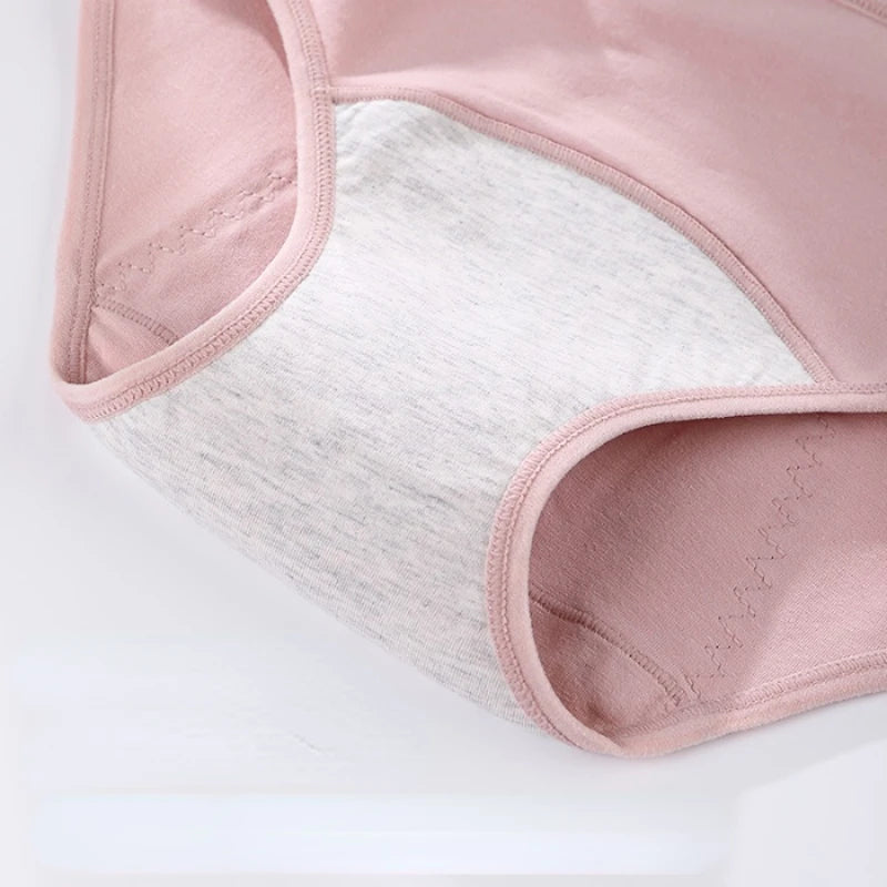 Women's menstrual briefs large flow postpartum water absorption leakproof briefs women's pure cotton menstrual briefs lingerie.