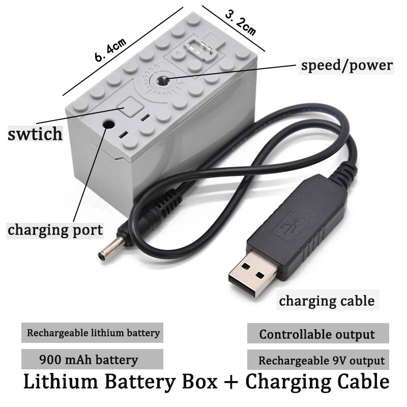 Power Functions Servo Train Car Motor Polarity Switch IR Speed Remote Control Receiver Battery Box Educational Kid Program Toys