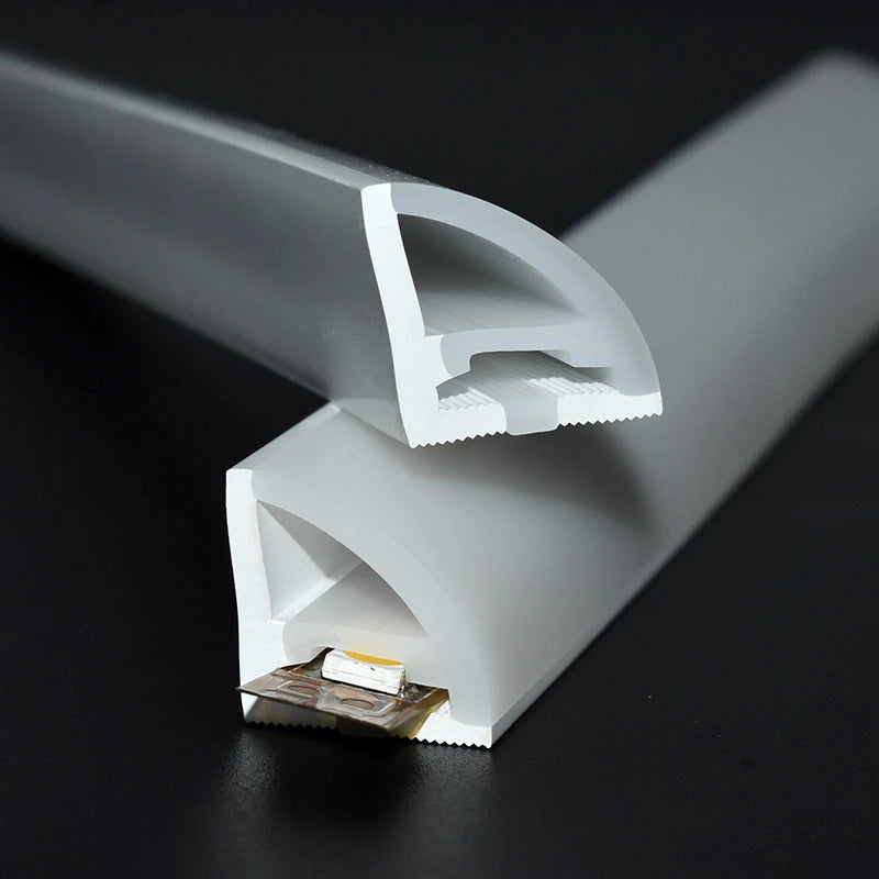 1-10m 90° Glowing LED V-Type Neon Silicone Tube Rope Lamp Flexible Waterproof Channel For WS2811 WS2815 Outdoor Neon Strip Light.